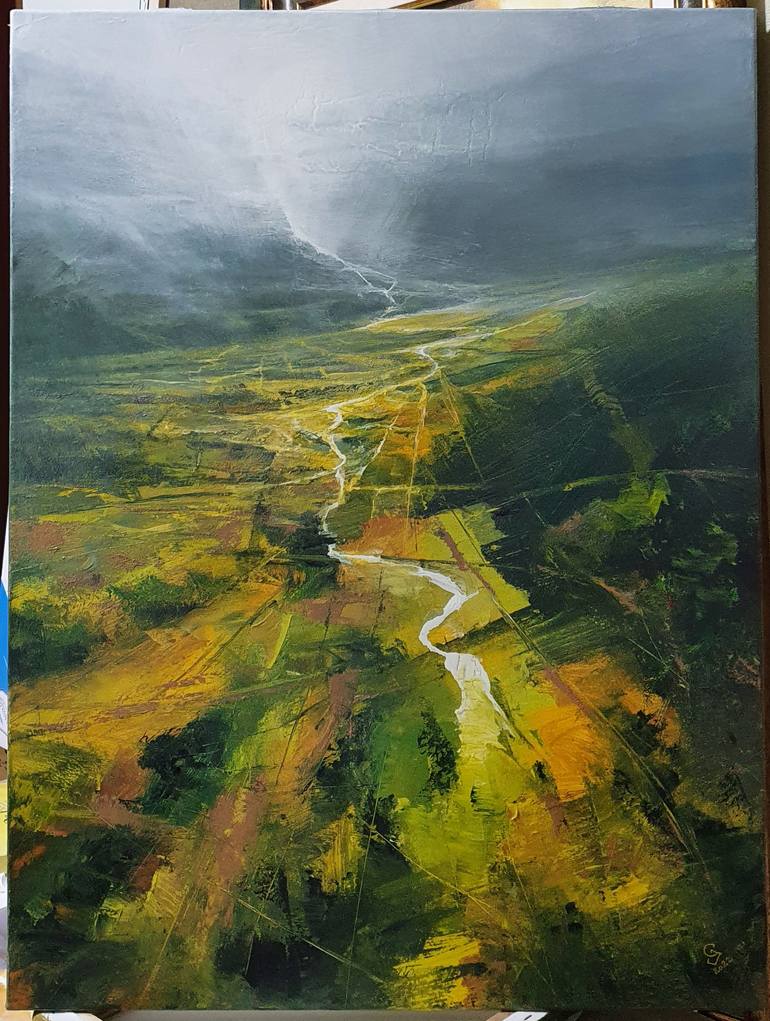 Original Impressionism Landscape Painting by Ivan Grozdanovski