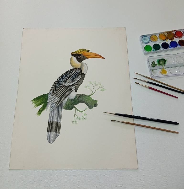 Original Expressionism Animal Painting by Krishan Gupta