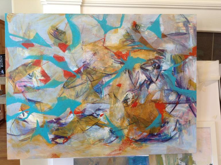 Original Abstract Expressionism Abstract Painting by Barbara Scott