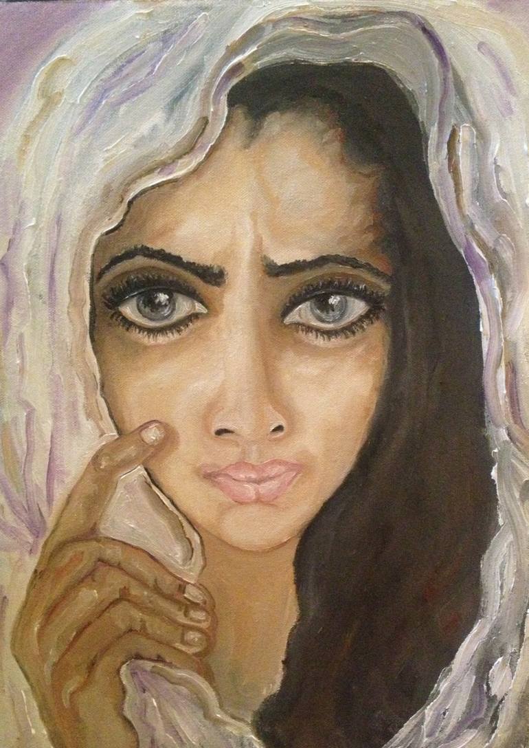 Veil painting. Акварель женщины бедуинки. Sad woman Painting. Слёзы обманутой женщины картины мульт. Crying woman Painting.