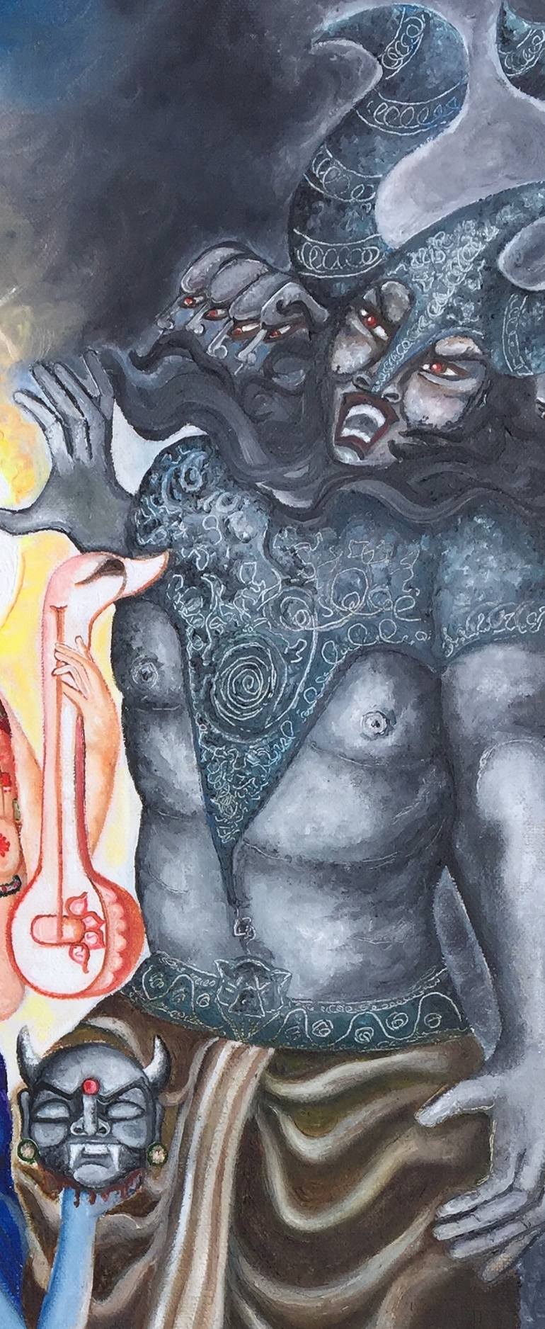 Original Figurative Religion Painting by Sangeetha Bansal