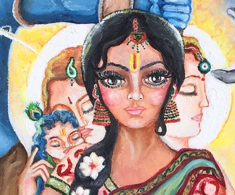 Original Figurative Religion Painting by Sangeetha Bansal