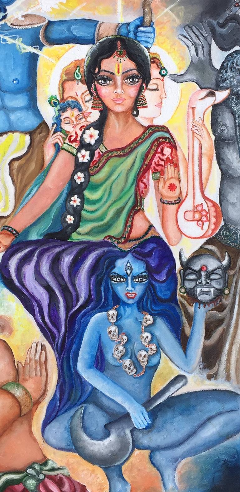 Original Figurative Religion Painting by Sangeetha Bansal