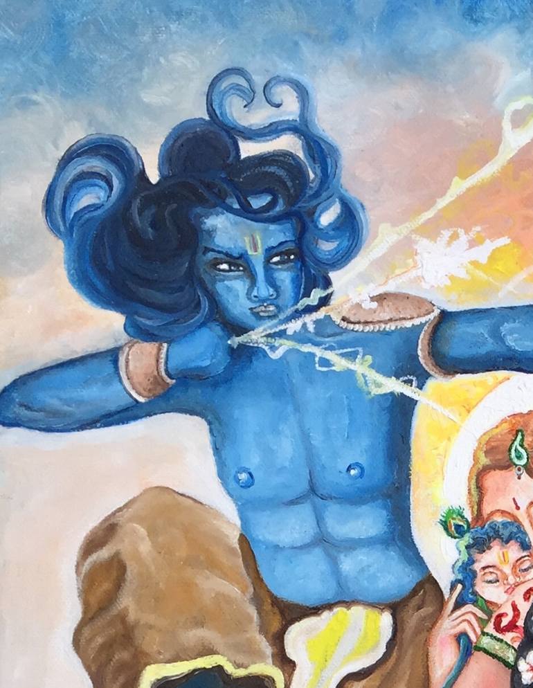 Original Figurative Religion Painting by Sangeetha Bansal
