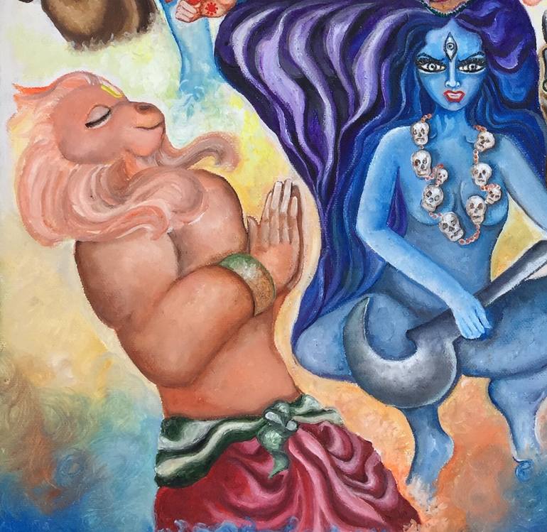 Original Figurative Religion Painting by Sangeetha Bansal
