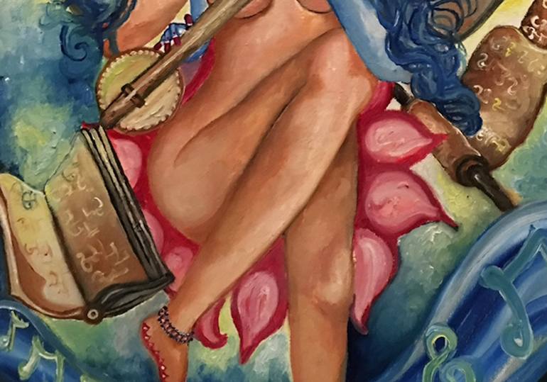 Original Expressionism Religion Painting by Sangeetha Bansal