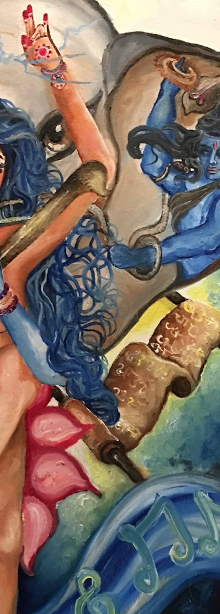 Original Expressionism Religion Painting by Sangeetha Bansal