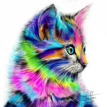 Rainbow cat thumb