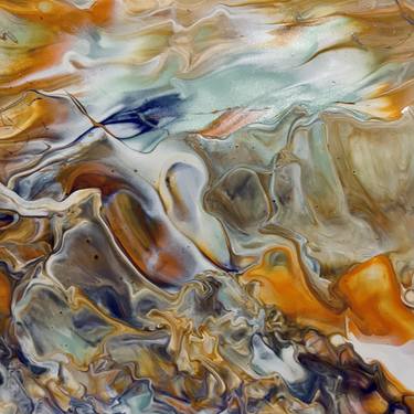 Print of Abstract Seascape Paintings by Kusum VIJ