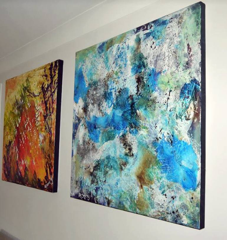 Original Minimalism Abstract Painting by Kusum Vij