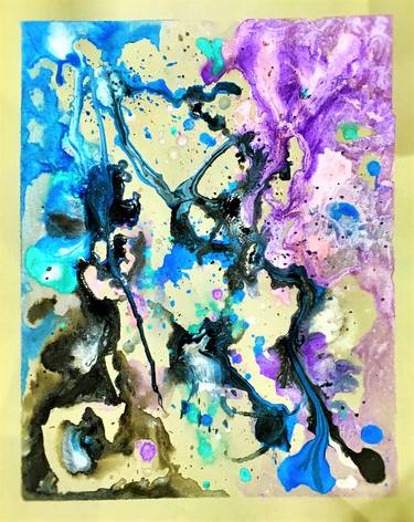 Original Abstract Expressionism Abstract Paintings by Kusum VIJ