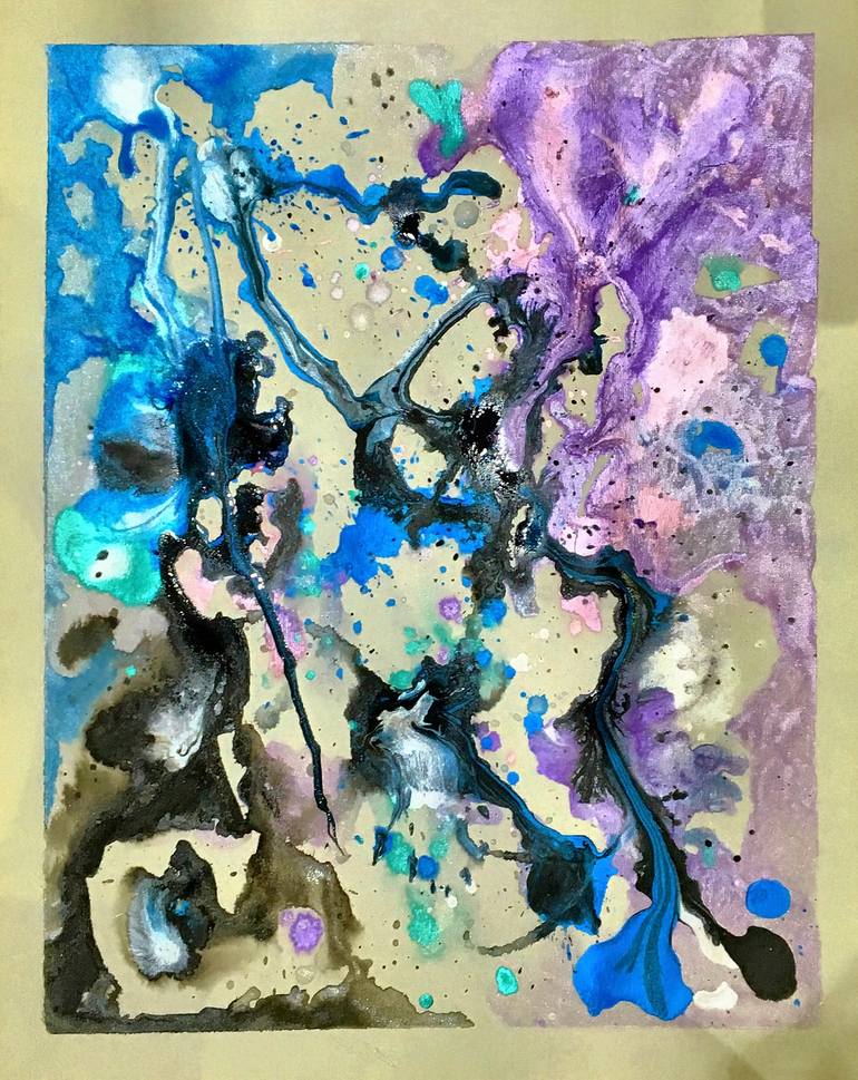 Original Abstract Expressionism Abstract Painting by Kusum VIJ