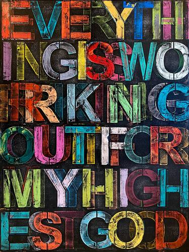 Original Abstract Typography Paintings by Adam Collier Noel