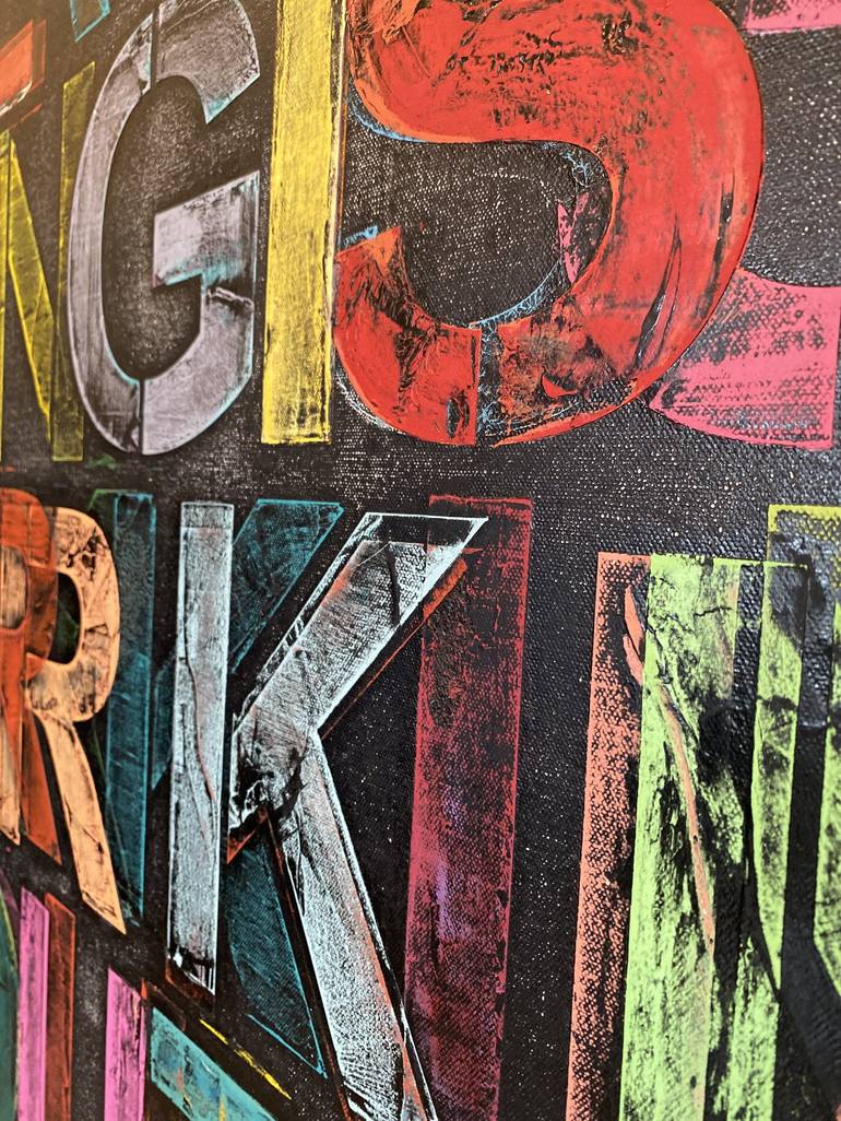 Original Abstract Typography Painting by Adam Collier Noel