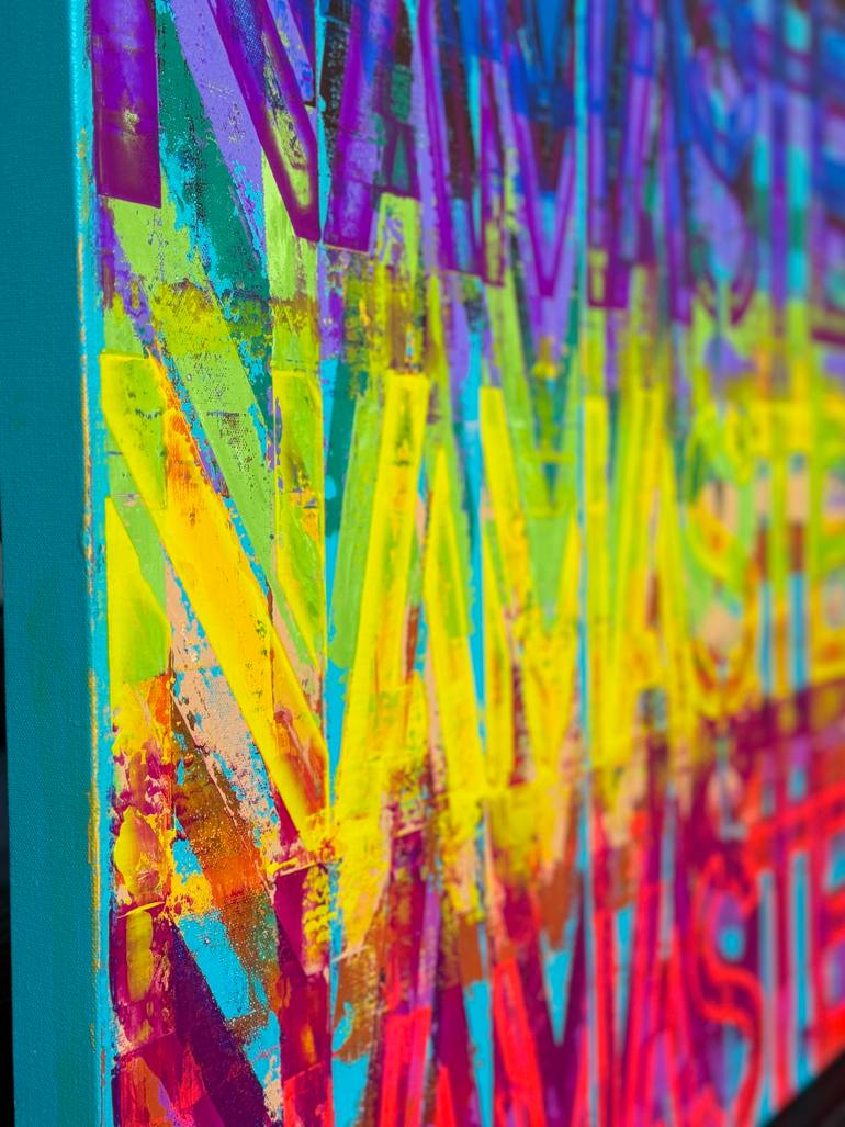 Original Pop Art Typography Painting by Adam Collier Noel