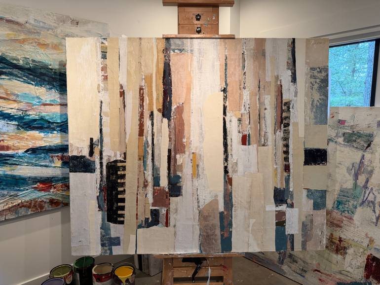 Original Abstract Expressionism Abstract Collage by Adam Collier Noel