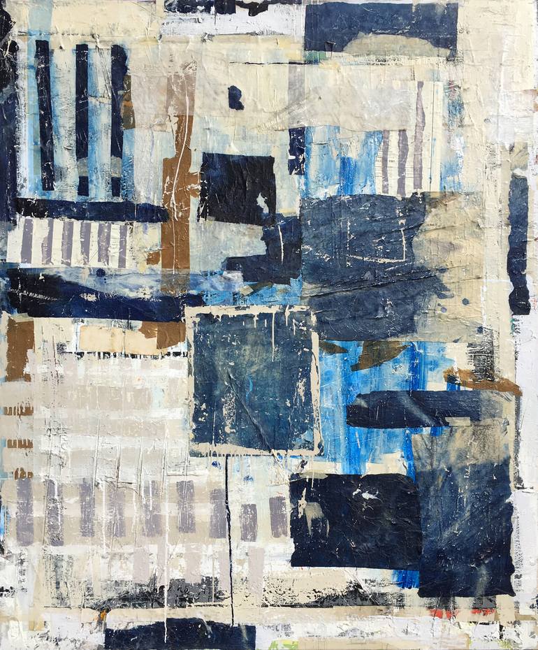 Original Cubism Abstract Collage by Adam Collier Noel