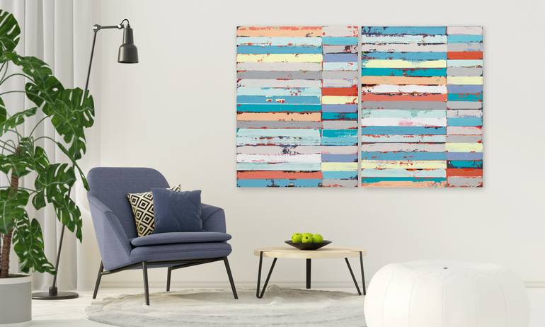 Original Pop Art Abstract Painting by Adam Collier Noel