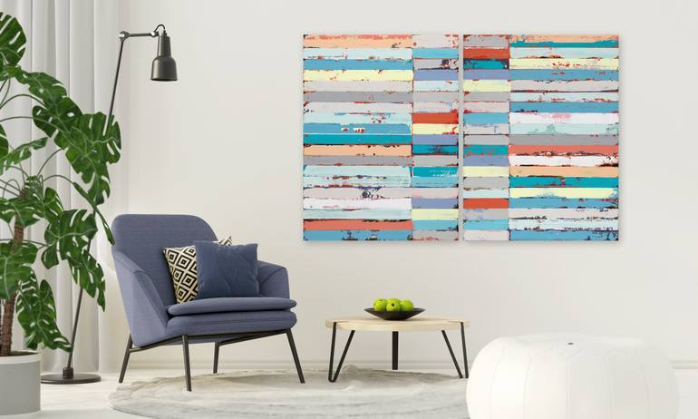 Original Pop Art Abstract Painting by Adam Collier Noel