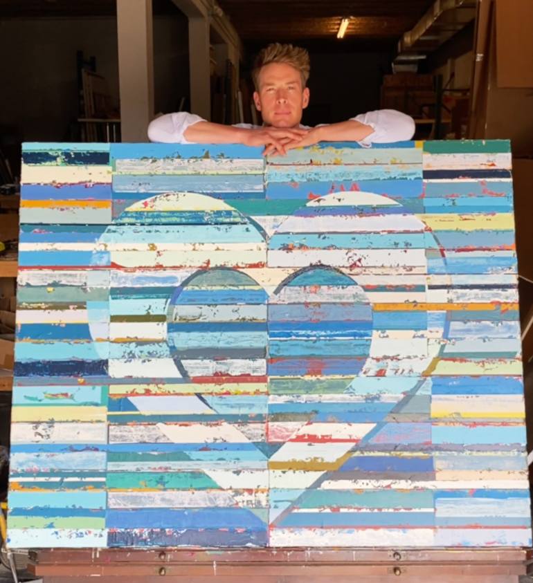 Original Abstract Love Painting by Adam Collier Noel