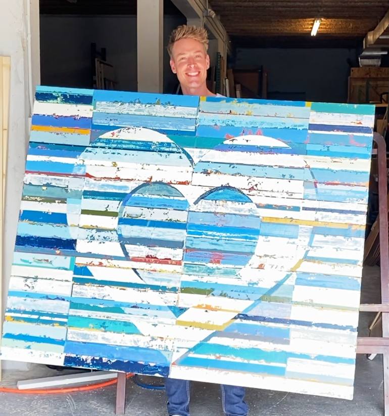 Original Abstract Love Painting by Adam Collier Noel