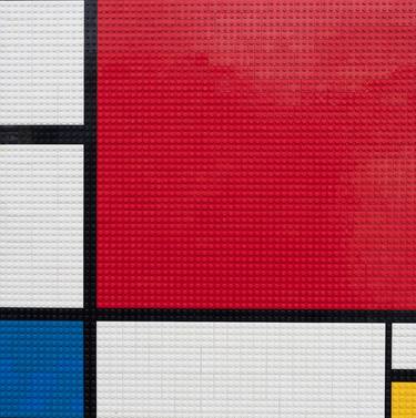 Mondrian Composition no. II with Lego thumb