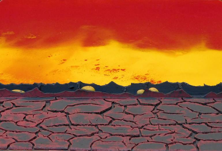 Original Abstract Landscape Painting by Pin Vega