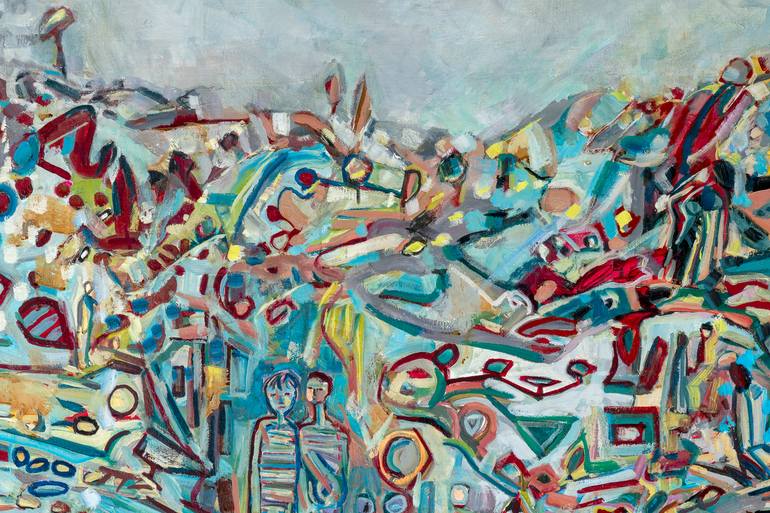 Original Abstract Expressionism Abstract Painting by Zohar Cohen