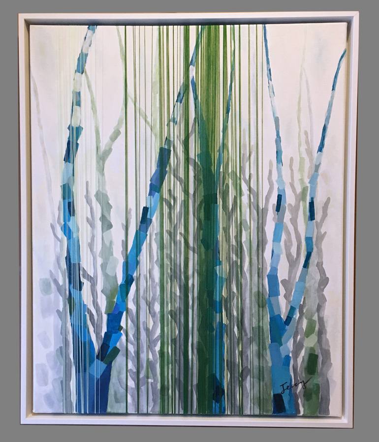 Original Art Deco Abstract Painting by Jessy Cho