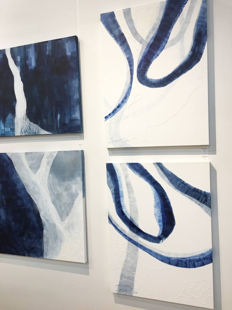 Original Art Deco Abstract Painting by Jessy Cho