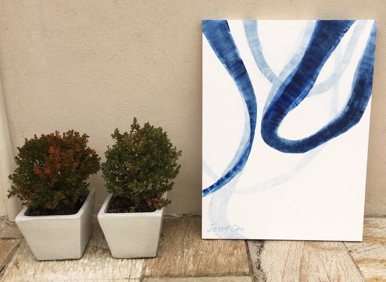 Original Art Deco Abstract Painting by Jessy Cho
