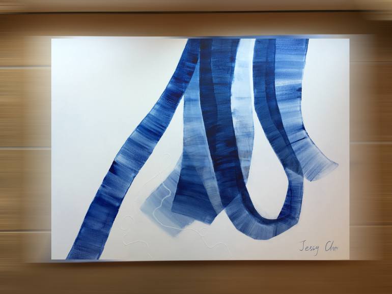 Original Art Deco Abstract Painting by Jessy Cho