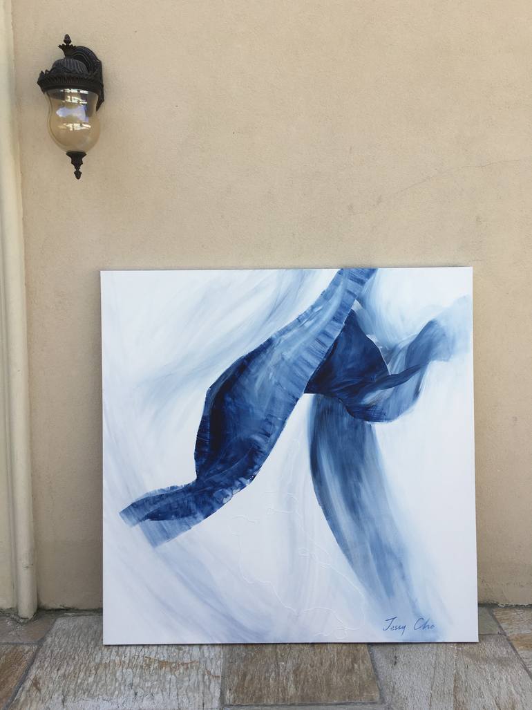 Original Art Deco Abstract Painting by Jessy Cho