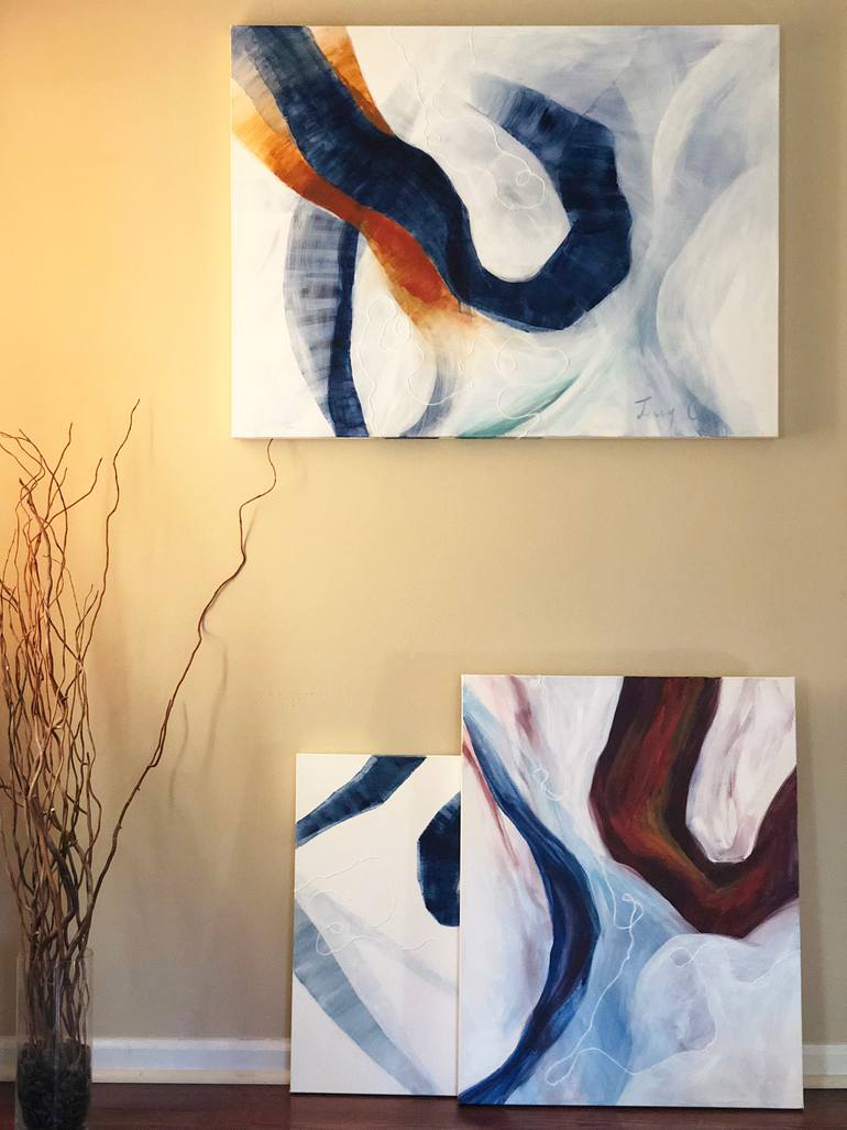 Original Abstract Expressionism Abstract Painting by Jessy Cho