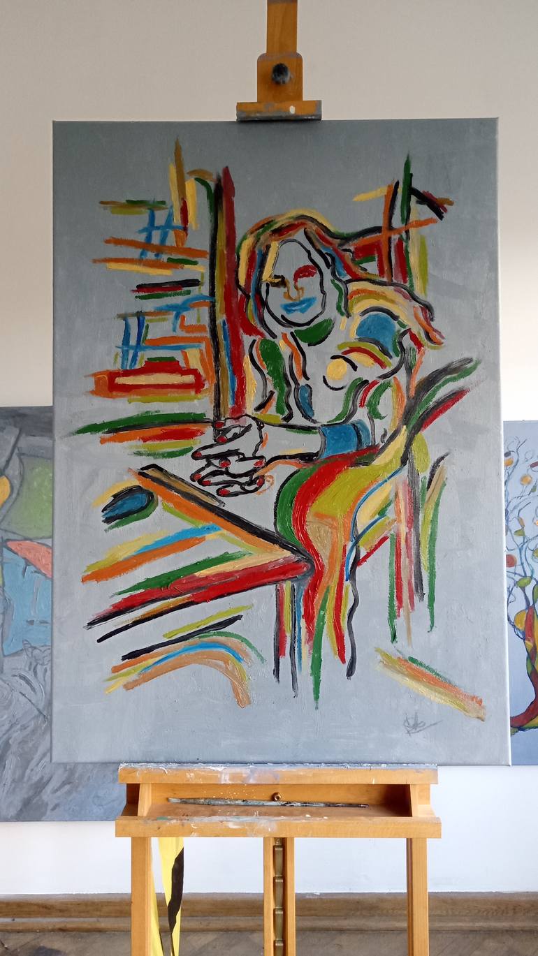 Original Color Field Painting Women Painting by Art By Halny