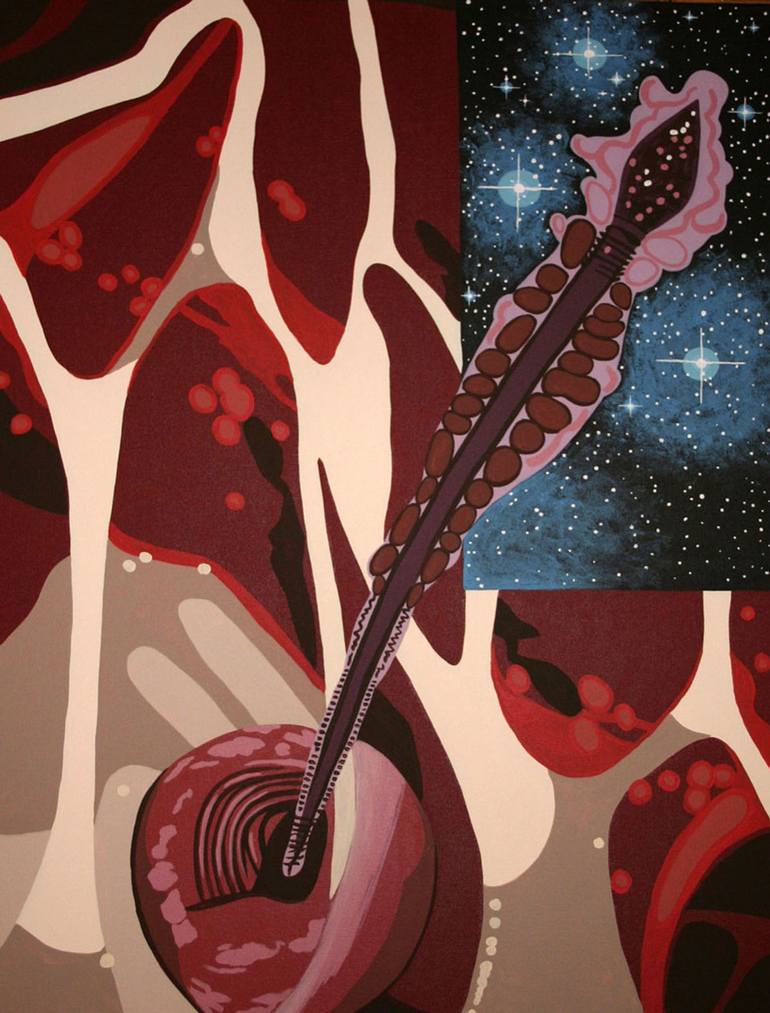 Original Abstract Science/Technology Paintings by Merrill Steiger
