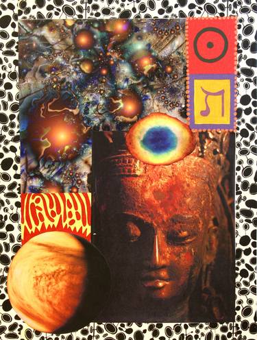 Original Abstract Religious Collage by Merrill Steiger