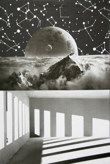 Print of Abstract Outer Space Collage by Merrill Steiger
