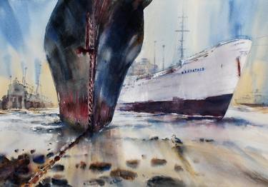 Print of Ship Paintings by Elisaveta Ilieva