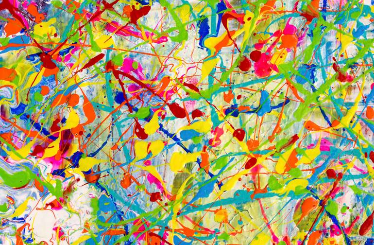 Original Abstract Expressionism Abstract Painting by Kris M