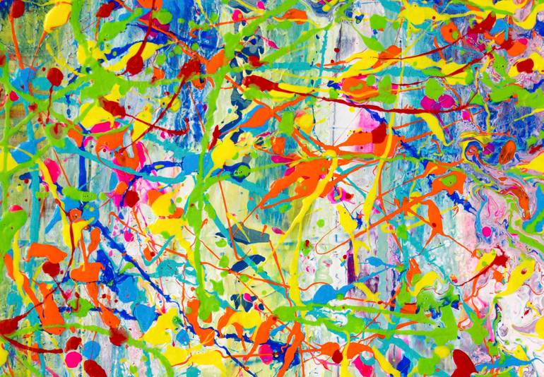 Original Abstract Expressionism Abstract Painting by Kris M