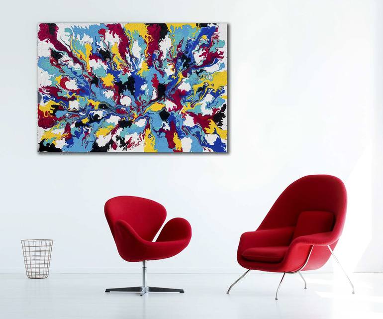 Original Abstract Expressionism Abstract Painting by Kris M