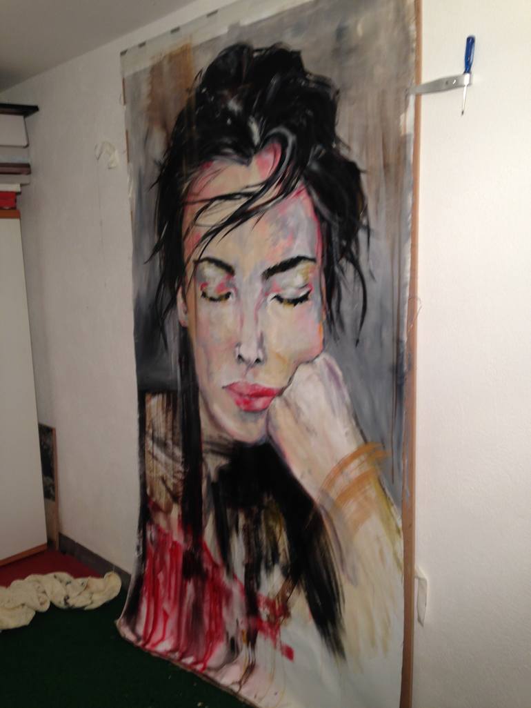 Original Women Painting by Marie-Blanche Giannorsi