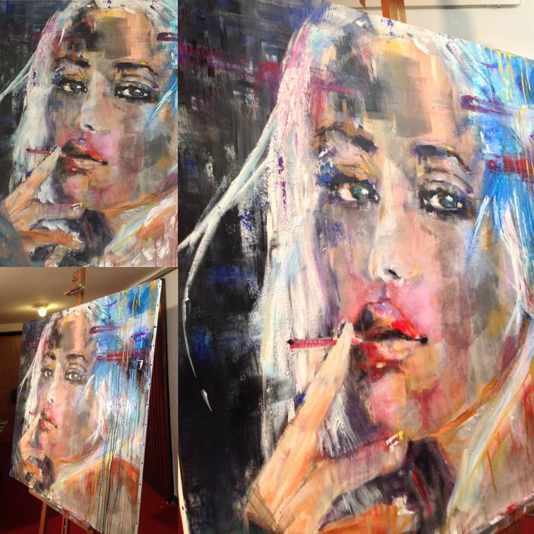 Original Portrait Painting by Marie-Blanche Giannorsi