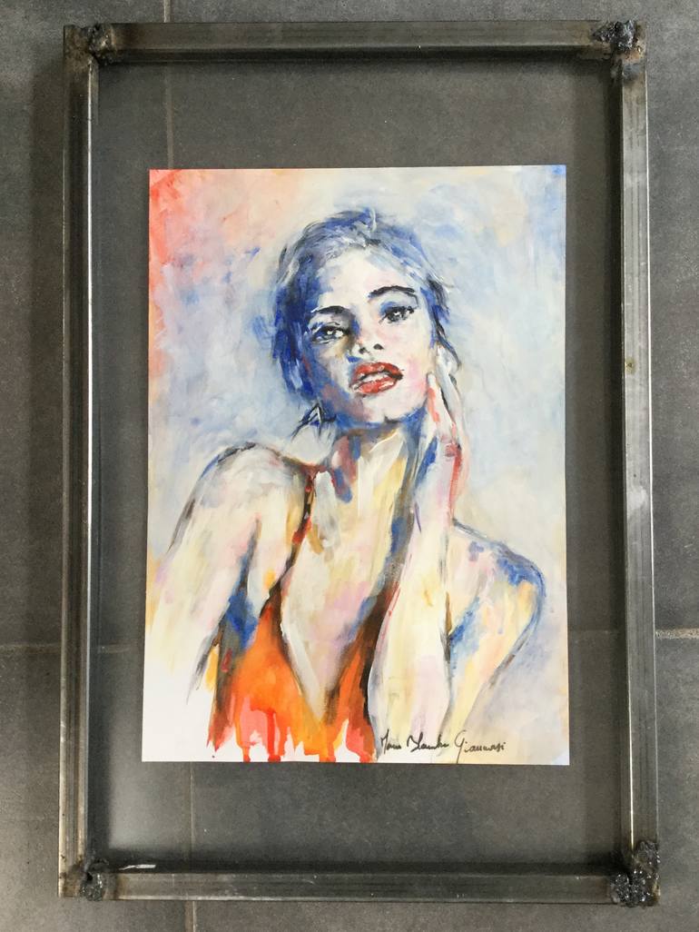Original Figurative Portrait Painting by Marie-Blanche Giannorsi