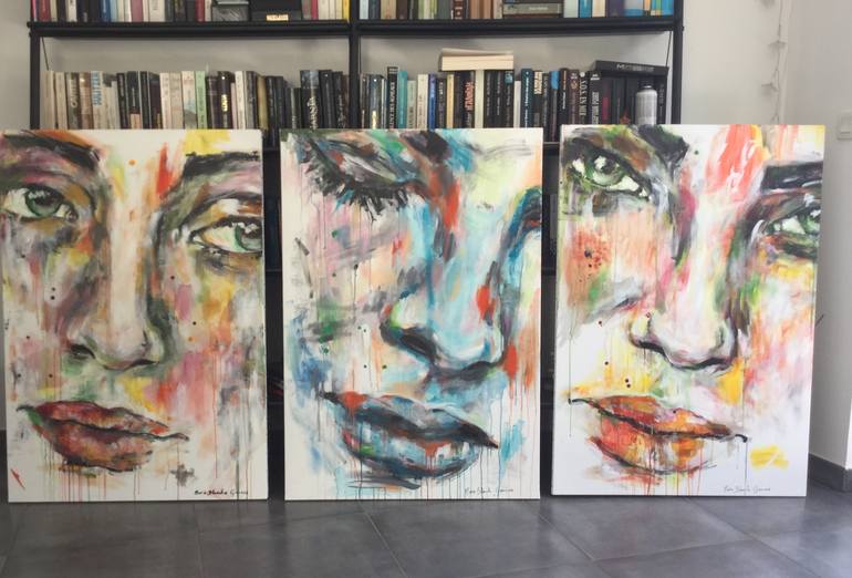 Original Figurative Women Painting by Marie-Blanche Giannorsi