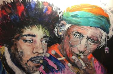 Original Expressionism Celebrity Paintings by Marie-Blanche Giannorsi