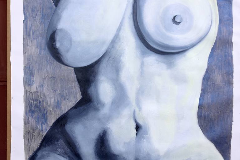 Original Figurative Nude Painting by Dominic-Petru Virtosu