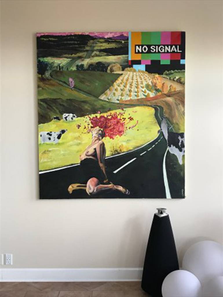 Original Surrealism Fantasy Painting by Dominic-Petru Virtosu
