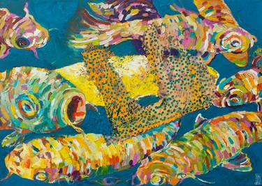 Print of Fish Paintings by Dominic-Petru Virtosu